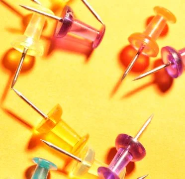 Push pins Stock Photos