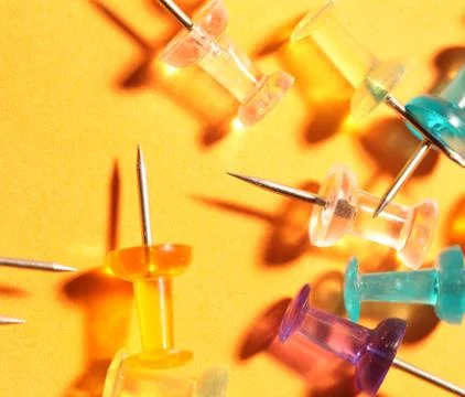 Push pins Stock Photos