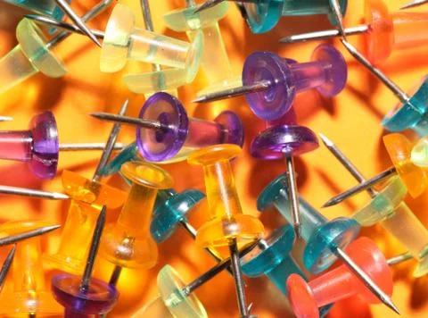 Push pins Stockfoto's
