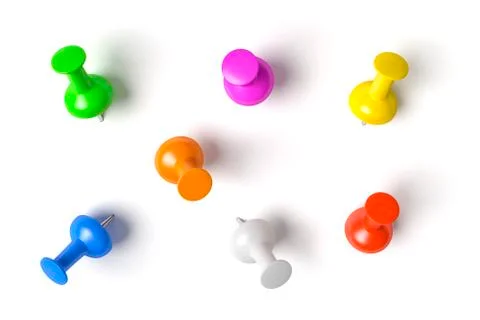 Push pins set Stock Illustration
