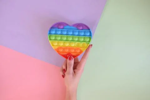 Push pop bubble sensory fidget toy stress. Stock Photos