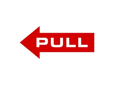 Push Pull Door Sign Icon Vector Template Illustrazione stock