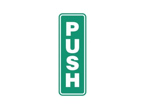 Push Pull Door Sign Icon Vector Template Illustrazione stock