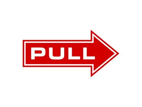 Push Pull Door Sign Icon Vector Template Illustrazione stock