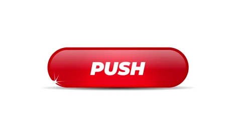 Push red glossy button Stock Footage 225293693