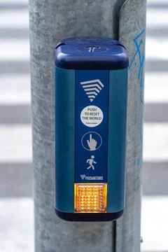 Push to reset the world Foto stock