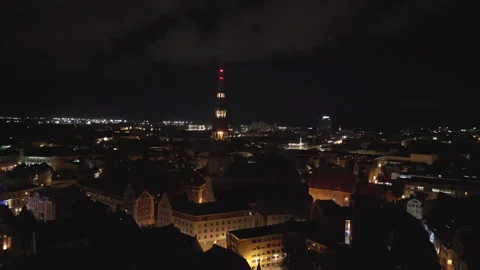 Push in to Riga Tower Stock Footage 319344558