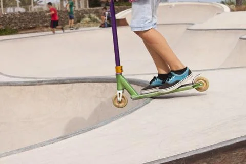 Push scooter boy Stock Photos