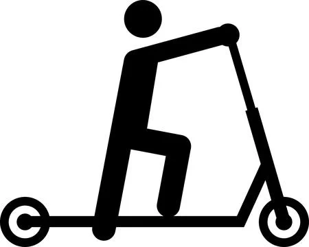 Push scooter icon sign. Stock Illustration