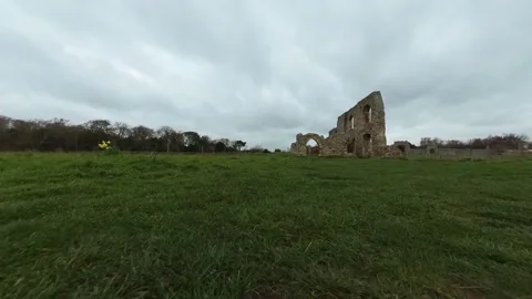 Push in shot of priory ruins Stock-Footage 237081396