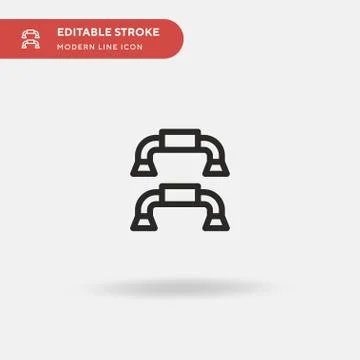 Push Up Simple vector icon. Illustration symbol design template for web mobil Ilustración de archivo