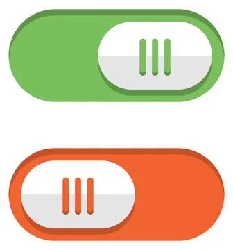 Push slider element. Web app toggle control Stock Illustration