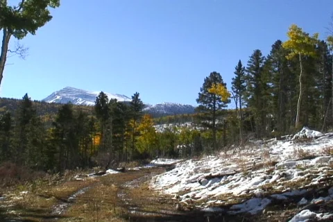 Push in to snow mountain Stock Footage 264322