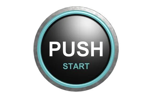 Push to start black button Illustrazione stock