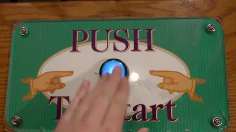 Push to start button close up Stock Footage 165478241