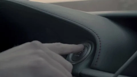 Push to start, luxury car, 4K Stock Footage 124279527