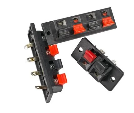 Push Type Speaker Connectors Stockfoto's
