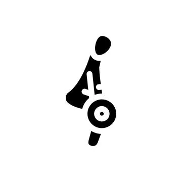 Push ups fitness exercise arm glyph icon vector illustration Stock Illustration