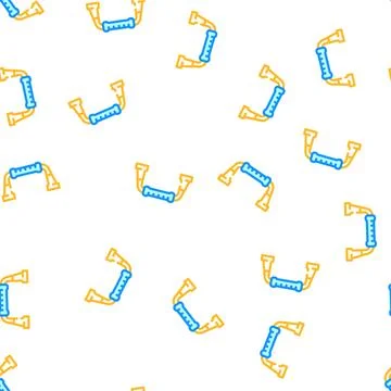 Push-ups gym equipment vector seamless pattern Stock Illustration