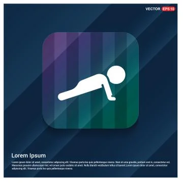Push ups Icon Stock Illustration