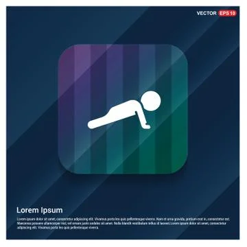 Push ups Icon Stock Illustration