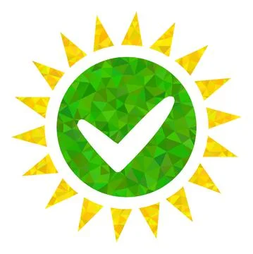 Push Yes Triangle Filled Icon Stock Illustration