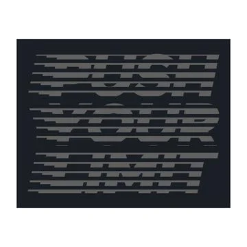 Push your limit, halftone line letter typography effect design artwork. Stock Illustration