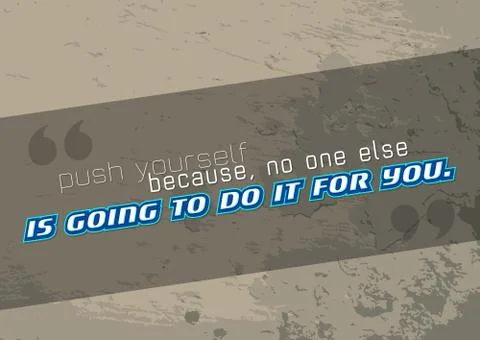 Push yourself Stock Illustration