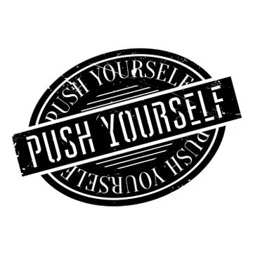 Push Yourself rubber stamp Stock Illustration
