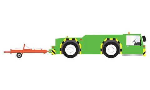 Pushback tractor Stock Illustration