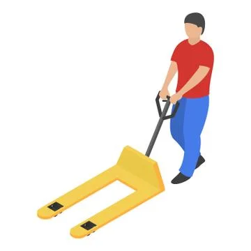 Pushcart icon, isometric style Stock Illustration