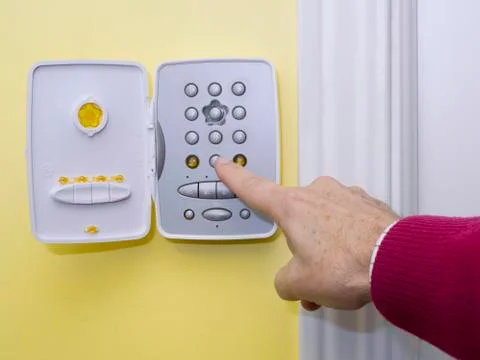 Pushing Alarm Stock Photos