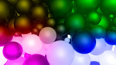 Pushing and changing chaotic disordered balls. Stock Footage 87268954