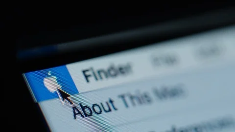 Pushing and opening a menu of Mac OS Stock Footage 91727813