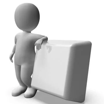 Pushing blank button showing start Illustrazione stock