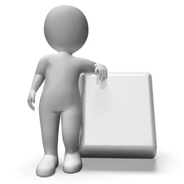 Pushing blank button shows start Illustrazione stock