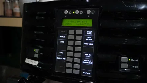 Pushing button on coffee machine. 動画素材 149807533