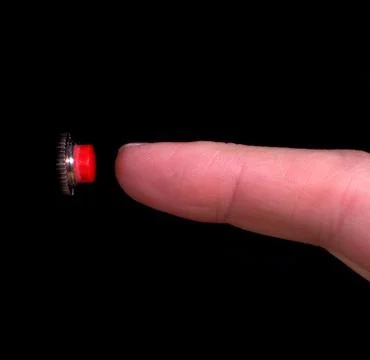 Pushing a button Stock Photos