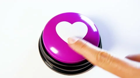 Pushing like button. Positive reaction on social media. Press love, heart symbol Stock Footage 142069199
