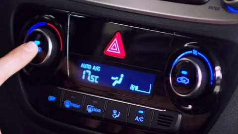 Pushing car button Stock Footage 93661862