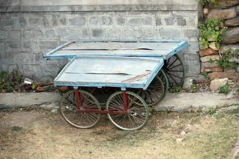 PUSHING CART Stock Photos