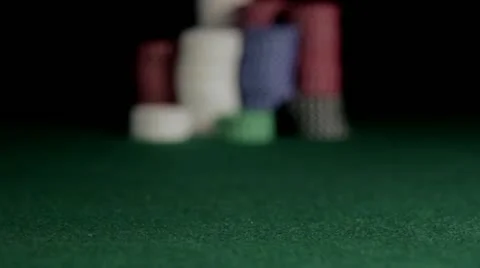 Pushing chips to camera 스톡 동영상 12686885