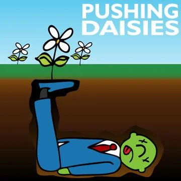 Pushing daisies Stock Illustration