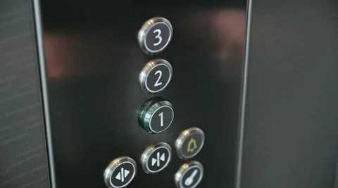 Pushing the Elevator Button Stock Footage 64517225