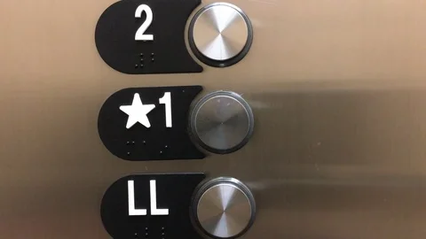 Pushing Elevator Button Number 2 스톡 동영상 81375077