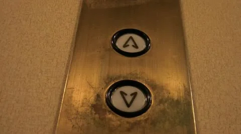 Pushing Elevator Button with Orange Video stock 12611954
