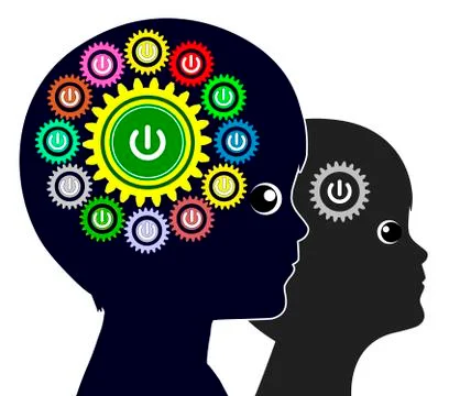 Pushing the limits of the young brain Illustrazione stock