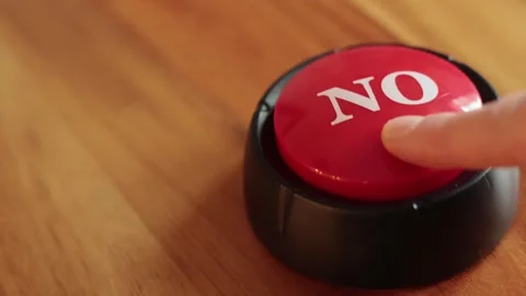 Pushing NO button - slow Stock Footage 326555815