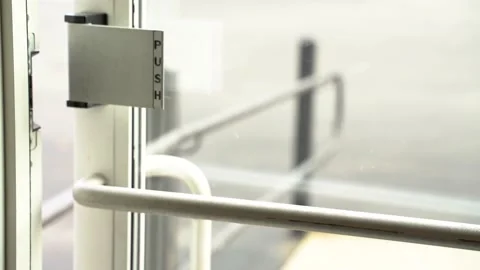 Pushing Open A Door Video stock 147884151