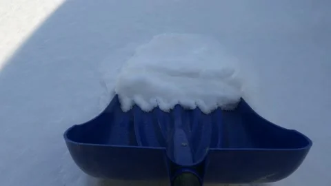 Pushing snow, shoveling Stock Footage 148181814